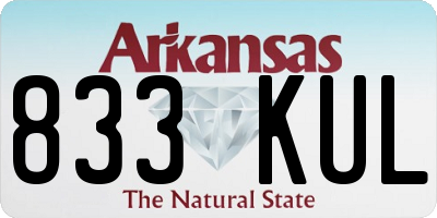 AR license plate 833KUL