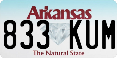 AR license plate 833KUM