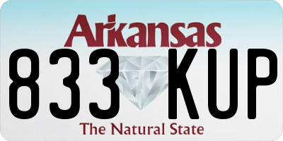 AR license plate 833KUP