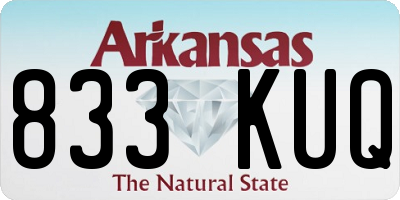 AR license plate 833KUQ