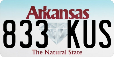 AR license plate 833KUS