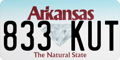 AR license plate 833KUT