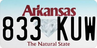 AR license plate 833KUW