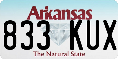 AR license plate 833KUX