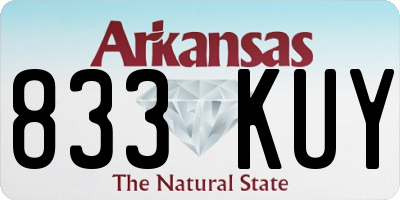 AR license plate 833KUY