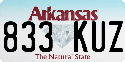 AR license plate 833KUZ