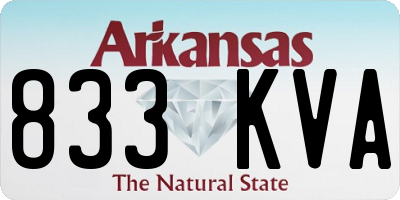 AR license plate 833KVA