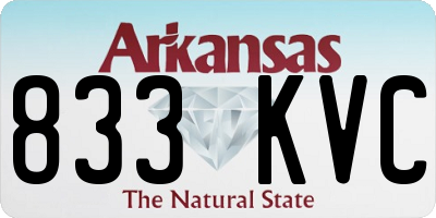 AR license plate 833KVC