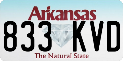 AR license plate 833KVD