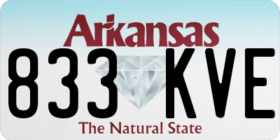 AR license plate 833KVE