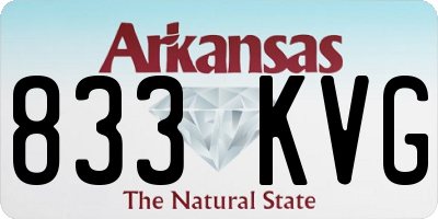 AR license plate 833KVG