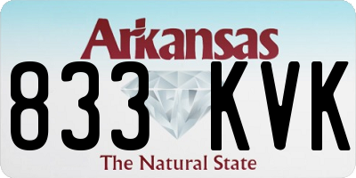 AR license plate 833KVK