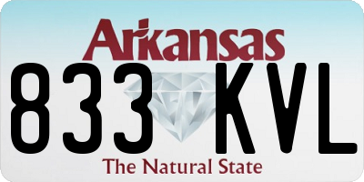 AR license plate 833KVL