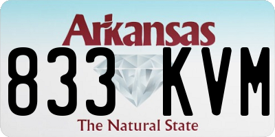 AR license plate 833KVM