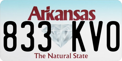AR license plate 833KVO