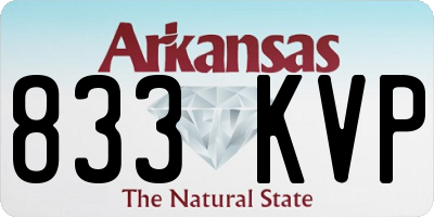 AR license plate 833KVP