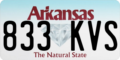 AR license plate 833KVS