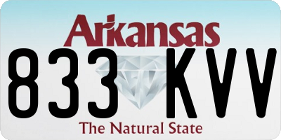 AR license plate 833KVV