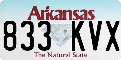 AR license plate 833KVX