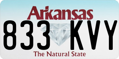 AR license plate 833KVY