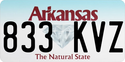 AR license plate 833KVZ