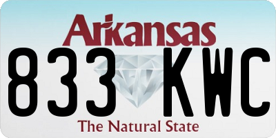 AR license plate 833KWC