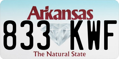 AR license plate 833KWF