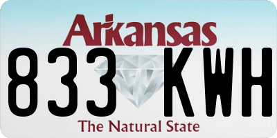 AR license plate 833KWH