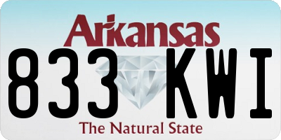 AR license plate 833KWI