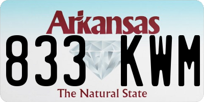 AR license plate 833KWM
