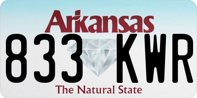 AR license plate 833KWR