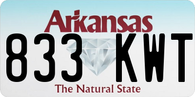 AR license plate 833KWT