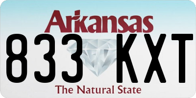 AR license plate 833KXT