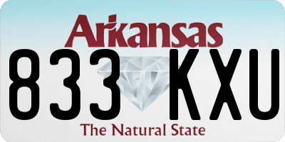 AR license plate 833KXU