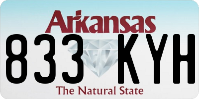 AR license plate 833KYH