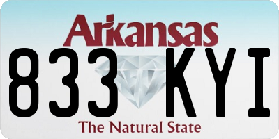 AR license plate 833KYI