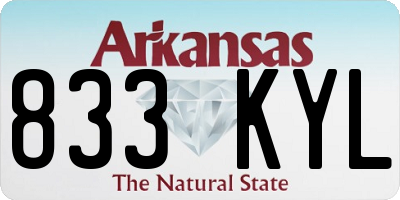 AR license plate 833KYL
