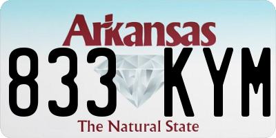AR license plate 833KYM