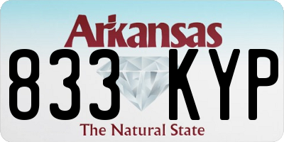 AR license plate 833KYP