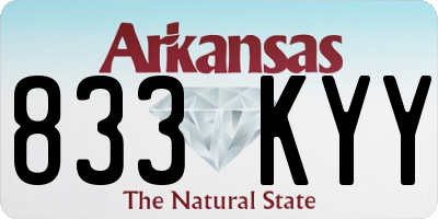 AR license plate 833KYY