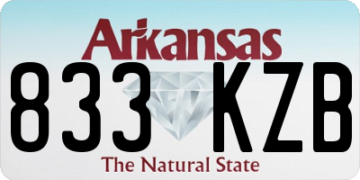 AR license plate 833KZB