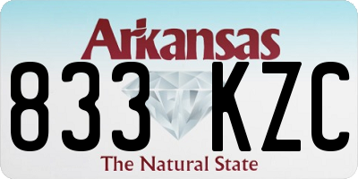 AR license plate 833KZC