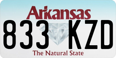 AR license plate 833KZD