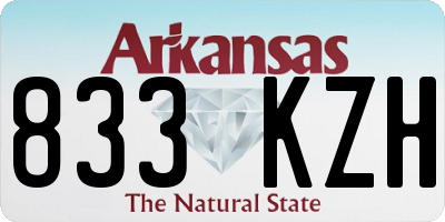 AR license plate 833KZH