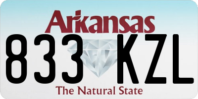 AR license plate 833KZL