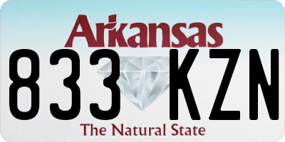 AR license plate 833KZN