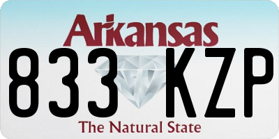 AR license plate 833KZP
