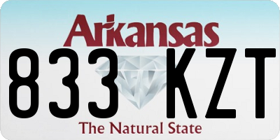 AR license plate 833KZT