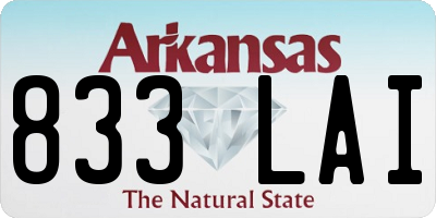 AR license plate 833LAI