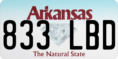 AR license plate 833LBD